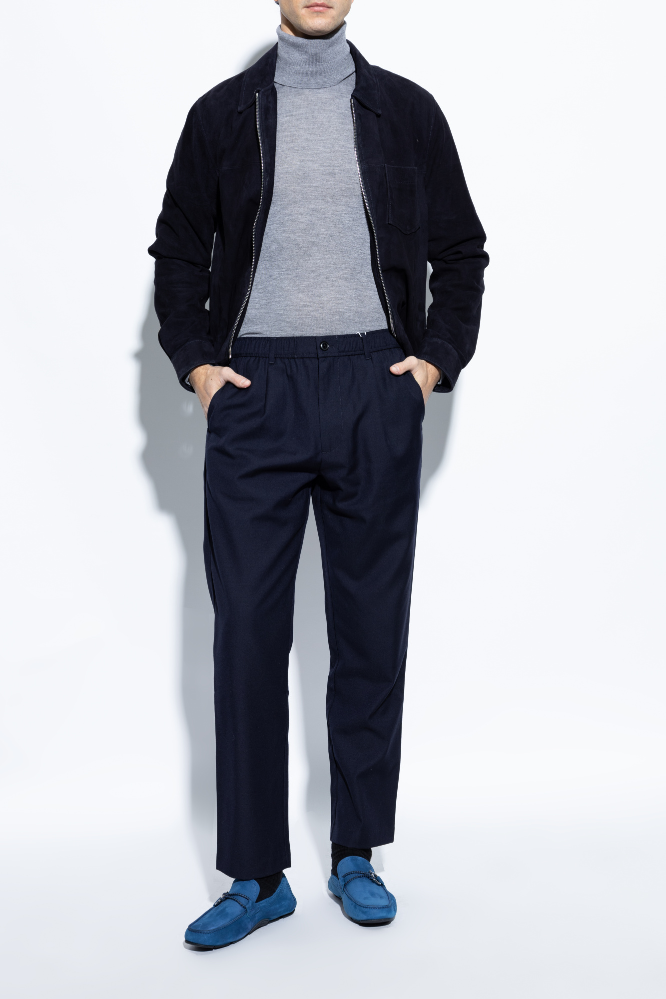 Salvatore Ferragamo スエード ローファー サックスブルー FERRAGAMO Salvatore Ferragamo サルヴァトーレ フェラガモ
